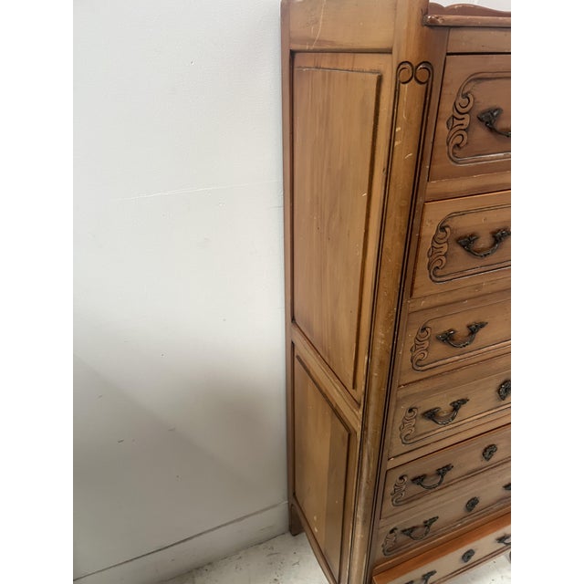 20th Century Regency Style Cherrywood Chest of Drawers For Sale - Image 10 of 11
