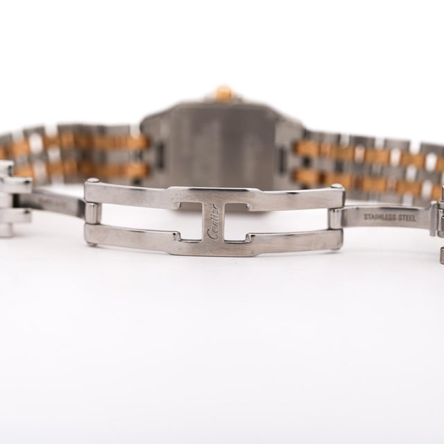 Cartier Santos Demoiselle 2698 Two-Tone Steel & 18k Gold Ladies Bracelet Watch For Sale In Miami - Image 6 of 9