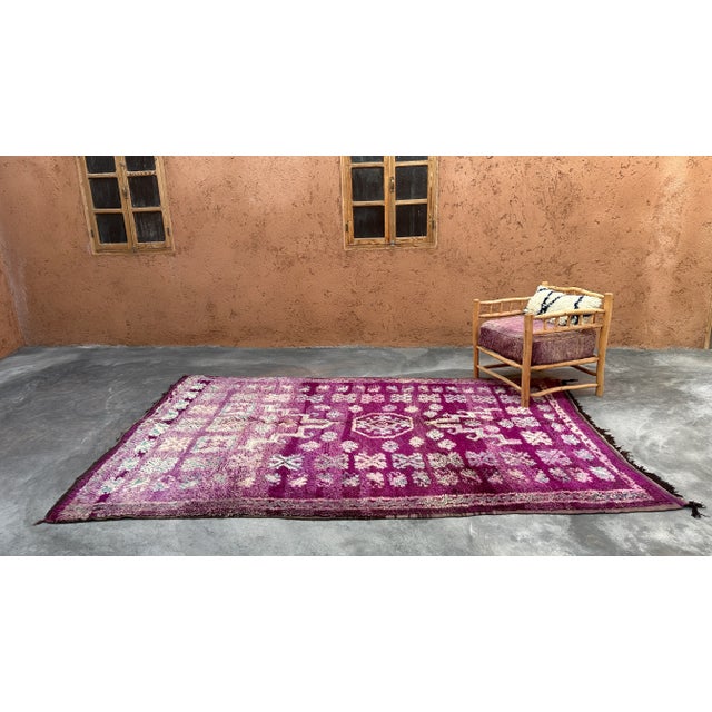 Purple Moroccan Vintage Purple Rug - 6'5" X 10'7" Ft For Sale - Image 8 of 10