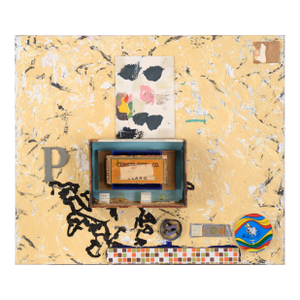 Assemblage With Cigar Box and the Letter P by Michael Pauker