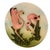 1950s Rare Mid-Century California Pottery Flamingo 3d Sculptural Round Wall Plate For Sale - Image 4 of 5