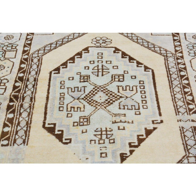 Turkish Vintage Turkish Anatolian Hand Knotted Organic Wool Fine Weave Rug,3'6"X7' For Sale - Image 3 of 4