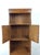 Wood Vintage Campaign Style Oak Wall Unit With Brass Hardware For Sale - Image 7 of 17