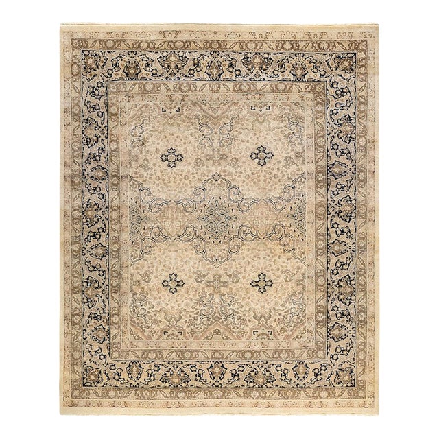 Mogul, One-of-a-Kind Hand-Knotted Area Rug in Ivory, 8' 2" x 10' 3" For Sale