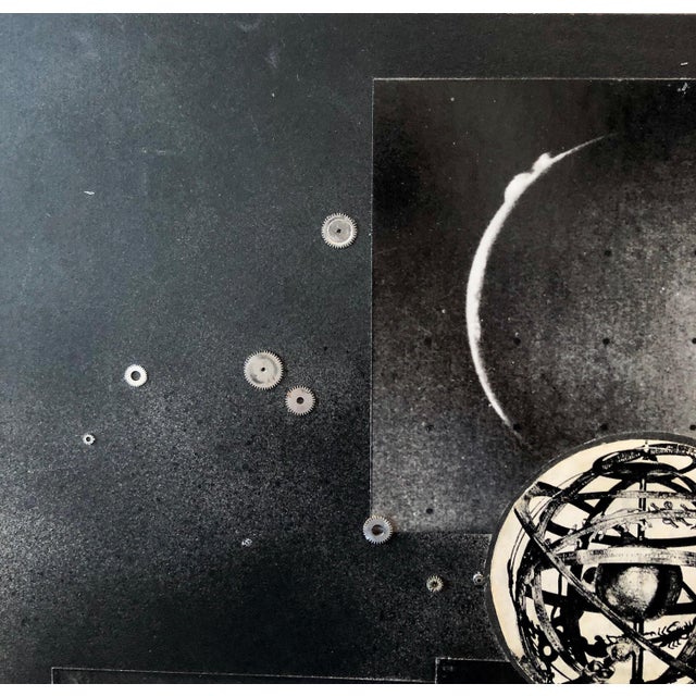 Metal Vera Simons, Josias Astronomical Clock Watch Parts Assemblage Photo Planet Collage Photograph, 1983 For Sale - Image 7 of 8