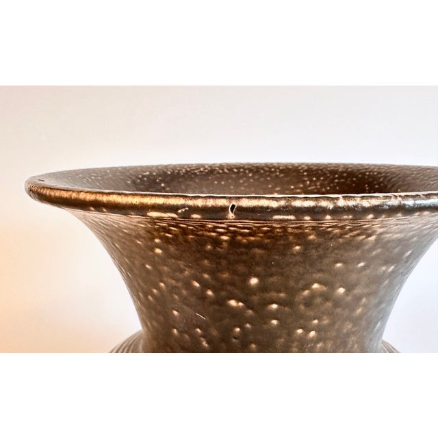 A large high-quality ceramic art vase, hand-crafted at the Wekara workshop in Germany during the 1960s. The impressive...