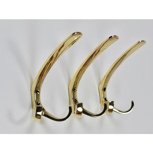 Mid-Century Brass Coat Double Wall Hook by Herta Baller, Vienna, 1950s For Sale - Image 4 of 10