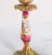 Lamp and two chandeliers in pottery and metal in the shape of candlesticks, where the base and candlestick are made of...