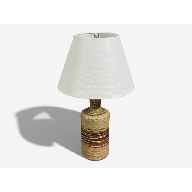 Tue Poulsen, Table Lamp, Beige Ceramic, Denmark, 1950s For Sale - Image 4 of 8