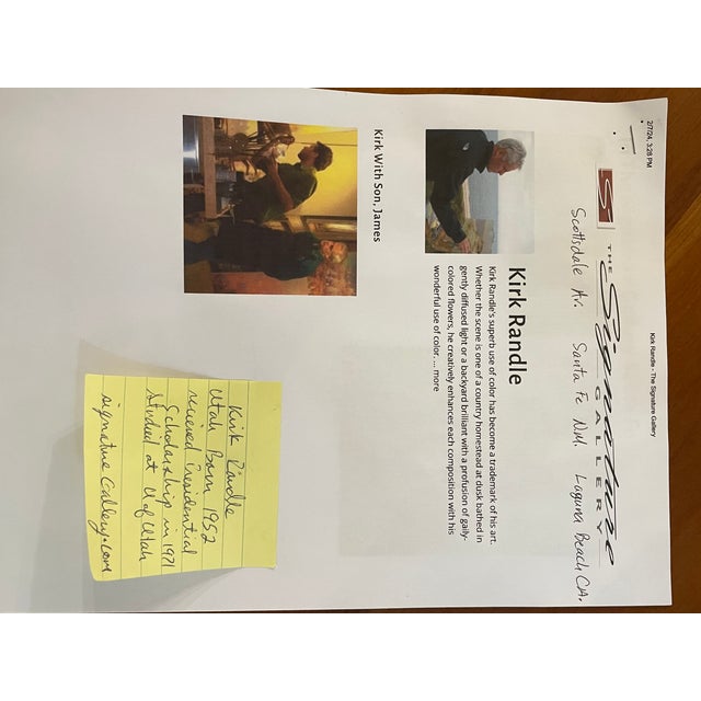 Kirk Randall Painting Utah Native Artist 1952-Present, Framed For Sale - Image 4 of 10