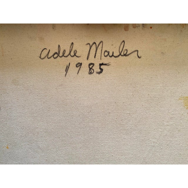 Adele Mailer Vintage 1985 Abstract Expressionist Original Signed One of a Kind Framed Large Modernist Oil Painting For Sale - Image 17 of 18