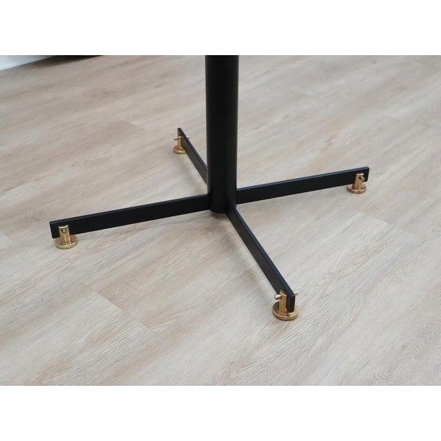 Mid-Century Modern Round Dining Table in Teak & Brass from Vittorio Nobili, 1950s For Sale - Image 3 of 10