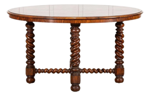 English Centre Table in Burr Walnut, 1870