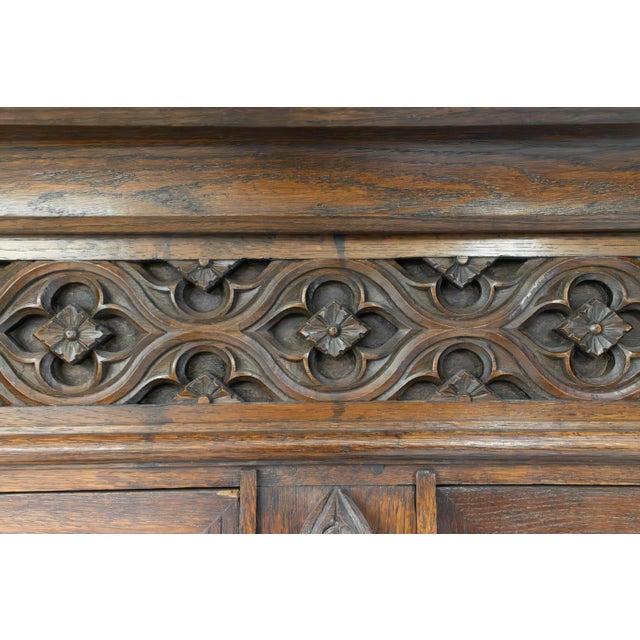 Antique Gothic Bookcase, 1880 For Sale - Image 4 of 14