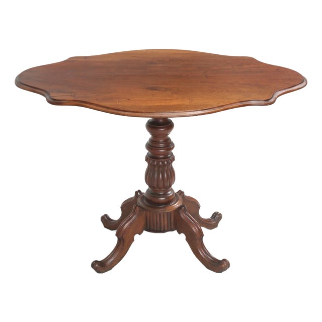 Antique English Tilt-Top Table Restored, Original Patina For Sale