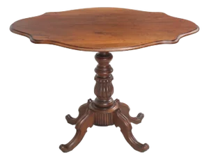 Antique English Tilt-Top Table Restored, Original Patina