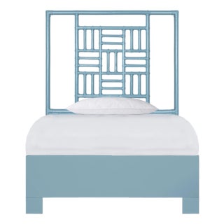 Finn Platform Bed Twin Extra Long - Pool Blue For Sale
