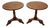 Pair of 1930s English Regency Style Burl Maple Accent Tables Side Tables For Sale