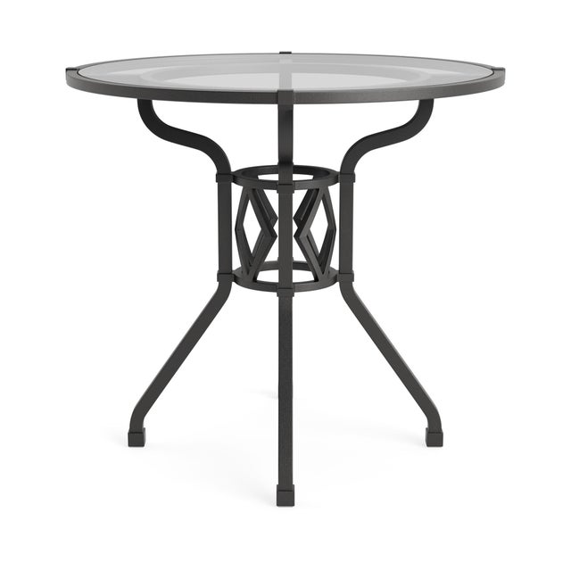 Brown Jordan Brown Jordan Venetian 30" Round Dining Table, Textured Pewter frame For Sale - Image 4 of 11