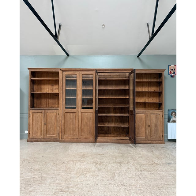 Large Antique Oak Bookcase, 1890s For Sale - Image 16 of 18