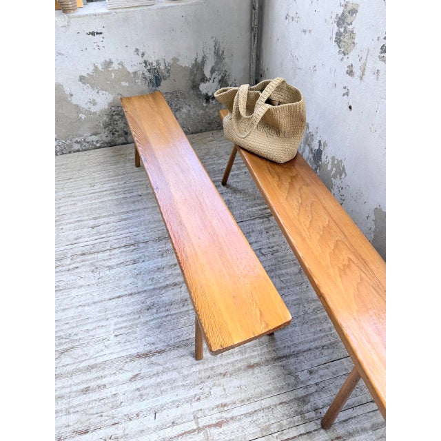 Mountain Furniture Benches in Pine and Oak in the style of Malmvall, 1950s, Set of 2 For Sale - Image 14 of 18