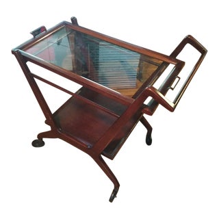 1950s Cesare Lacca Mid Century Modern Bar Cart For Sale