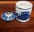Vintage Bombay Chinoiserie Blue White Porcelain Trinket Jar For Sale - Image 4 of 7
