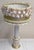 Vintage Table Lamp with White Porcelain Base by Porcelaine De Bruxelles and Fabric Shade by Lamplove For Sale - Image 6 of 10