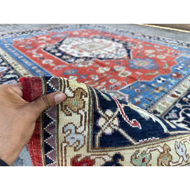 2020s Southwestern Heriz Large Area Rug 6'9x8'6 For Sale - Image 5 of 6