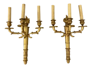 1930s French Empire Sconces - a Pair