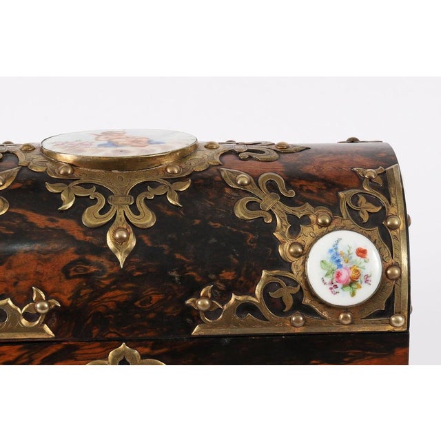 Antique Coromandel and Brass Stationary Casket from Howell James & Co., 19th Century For Sale - Image 11 of 18