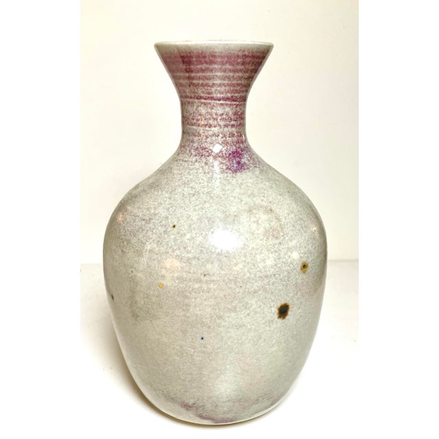 Contemporary 1980s Signed Studio Pottery Vase With Sang De Boeuf Flambé For Sale - Image 3 of 8