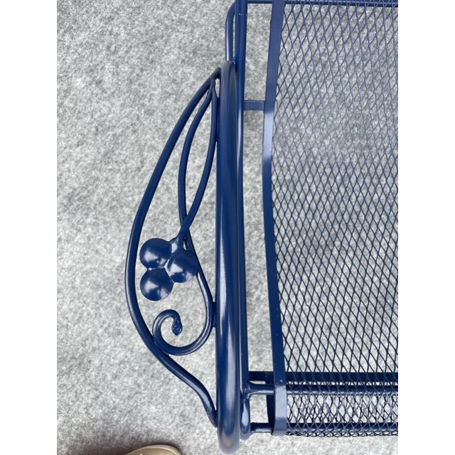 Woodard Salterini Attributed Wrought Iron Patio Balcony Rocking Rocker Chair Small Accent Table For Sale In Chicago - Image 6 of 10