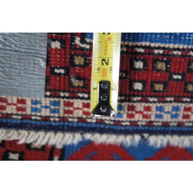 Hand Knotted Wool Geometric Diamond Medallion Tribal Animal Rug Runner 3' X 12' For Sale - Image 13 of 14
