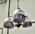 Brown French Triple Fringed Glass Pendant Light, 1930 For Sale - Image 8 of 9