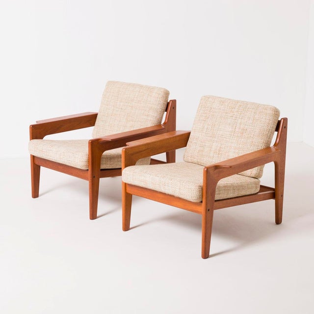Mid-Century Modern Teak Easy Chairs by Arne Wahl Iversen for Komfort, Denmark, 1960s, Set of 2 For Sale - Image 3 of 18