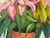 Square Impasto Floral Painting of Lilies For Sale - Image 15 of 18