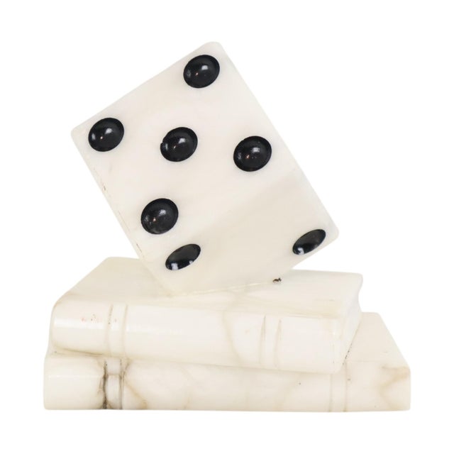 Vintage Alabaster Dice Paperweight Figurine For Sale - Image 14 of 14