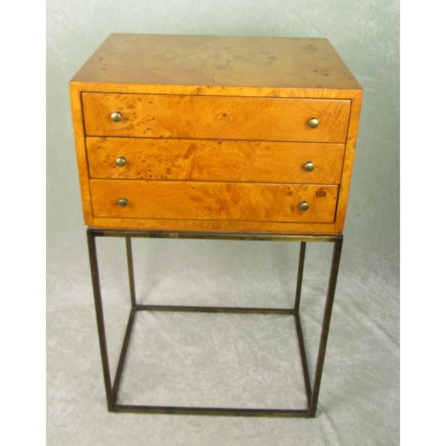 Mid-Century Modern Mid 20th Century Milo Baughman Style Small 3 Drawer Jewelry Chest For Sale - Image 3 of 18