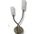 Vintage Twin-Arm Table Lamp with Frosted Glass Shades For Sale - Image 4 of 9