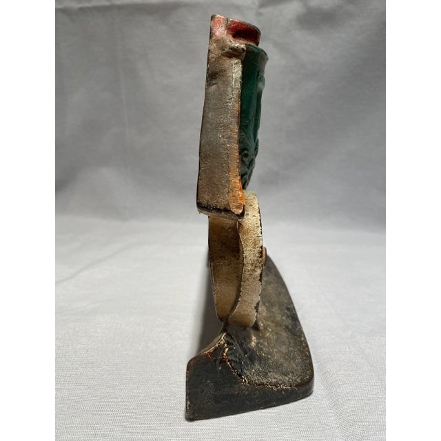 1930s Metal Western Stagecoach Door Stop With Original Paint- Made in Usa -1930 For Sale In Dallas - Image 6 of 11