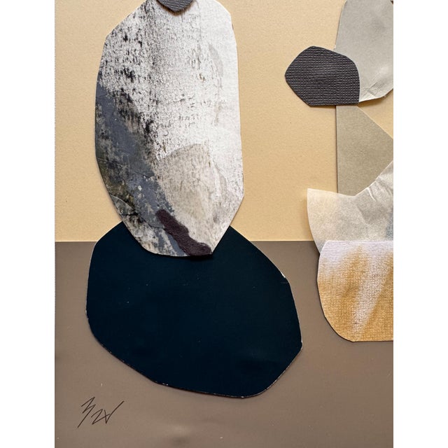 "Vessel 8" Original Mixed-Media Framed Collage on Paper by Zac Woodiel For Sale - Image 9 of 10