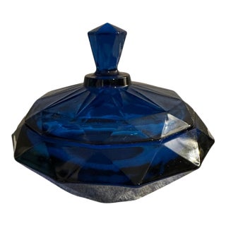 Vintage Viking Glass Covered Candy Dish For Sale
