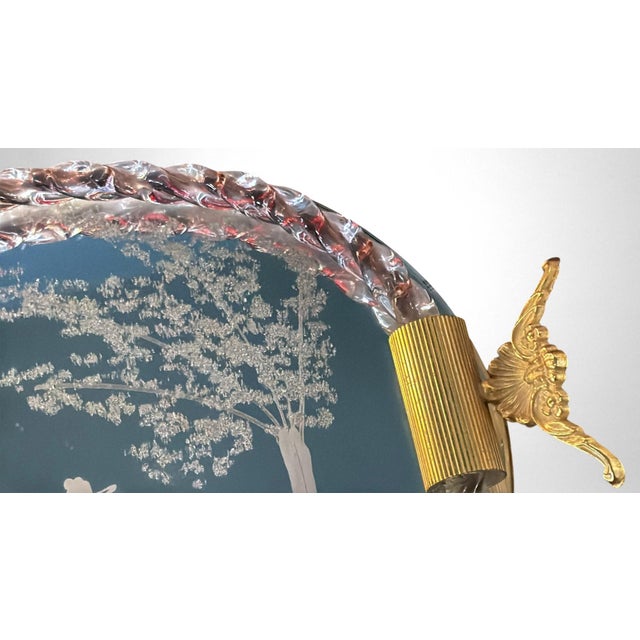 Late 20th Century Murano Venier Glassworks Hand-Engraved Mirrored Vanity Tray For Sale - Image 6 of 18