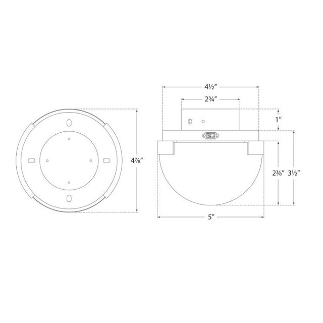 Modern Kelly Wearstler for Visual Comfort Signature Melange 5" Solitaire Flush Mount in Antique-Burnished Brass with Alabaster Shade For Sale - Image 3 of 3