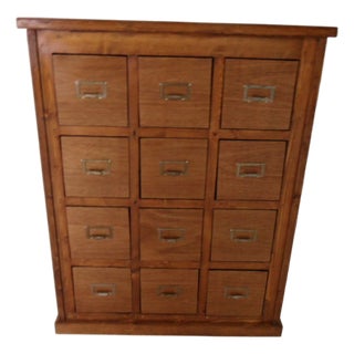 Vintage Dutch Filing Cabinet with Drawers, 1950s For Sale
