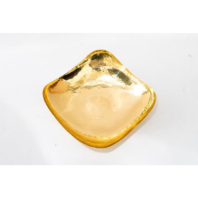 1920s Art Deco Hammered Brass Fruit Bowl, 1920s For Sale - Image 5 of 10