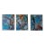Mid 20th Century Abstract Triptych by Lenore Jaffe Original Action Painting For Sale