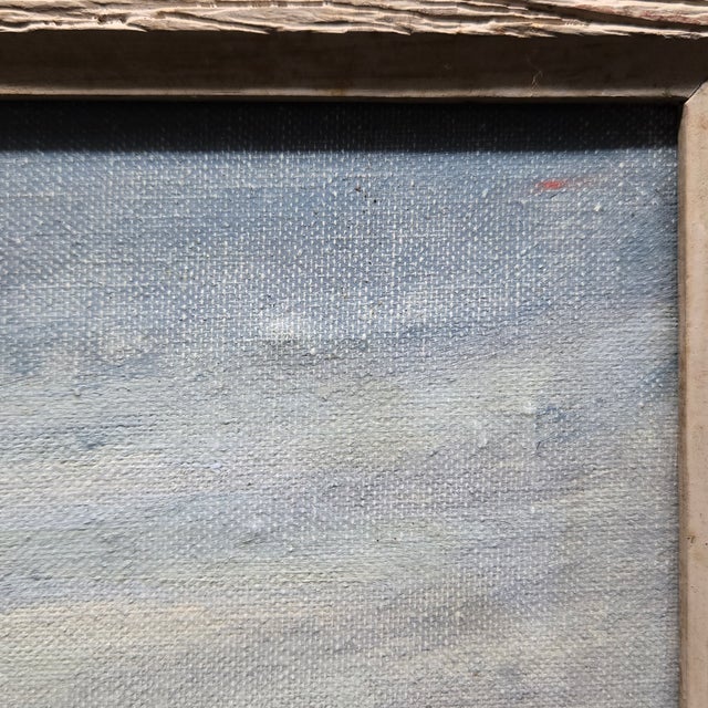 Chesapeake Bay by Charles P. Gruppe, Vintage Framed Sky Over Open Water Painting For Sale - Image 4 of 12