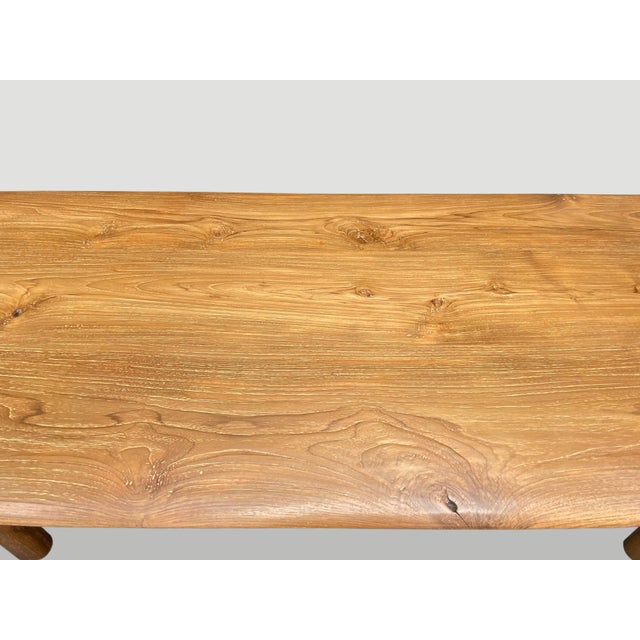 Brown Andrianna Shamaris Midcentury Couture Teak Wood Dining Table For Sale - Image 8 of 18